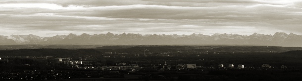 Blick von Ulm auf die Alpen Blick von Ulm auf die Alpen